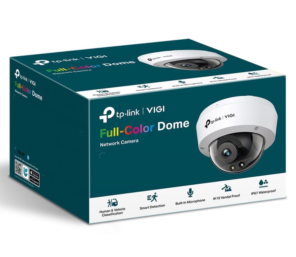 [4895252503074] TP-Link VIGI 5MP C250(2.8mm) Full-Color Dome Network Camera 2.8mm Lens, Smart Detection, 2YW
