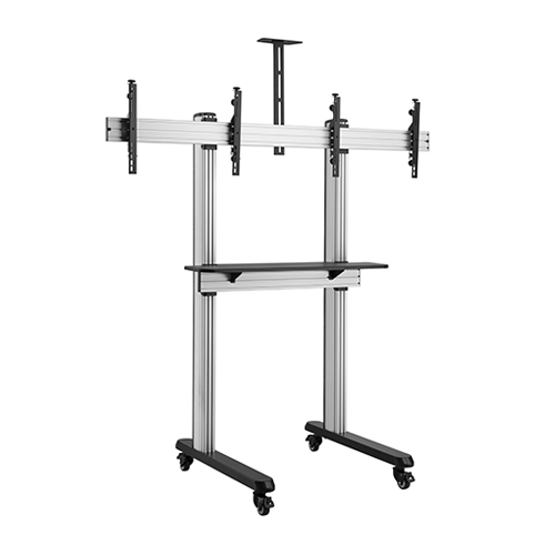[6956745168342] 6956745168342 Brateck Dual Screen Video Conferencing TV Cart for 45"-55" TVs Up to 50kg each(LS)