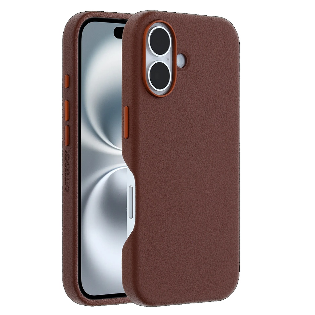 [840304771134] OtterBox Symmetry MagSafe Cactus Leather Apple iPhone 16 Plus (6.7") Case Brown - (77-96289), DROP+ 3X Military Standard, 7 Years Warranty