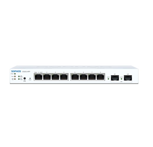 [5054074008917] Sophos CS101-8FP Sophos Switch - 8 port with Full PoE - Desktop, Wall Mount