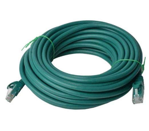[9341756017050] 9341756017050 8Ware CAT6A Cable 15m - Green Color RJ45 Ethernet Network LAN UTP Patch Cord Snagless