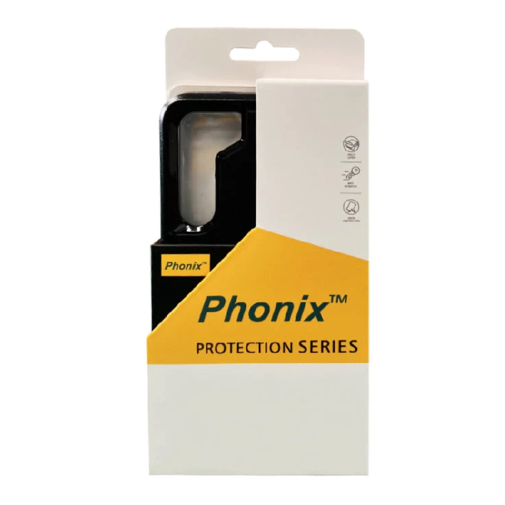 [6976552043106] Phonix Samsung Galaxy A34 5G (6.6") Armor Light Case Black - Two Tough Layers, Port Covers, No Slip Grippy Edges, Durable, Rugged, Sleek, Pocket Fit