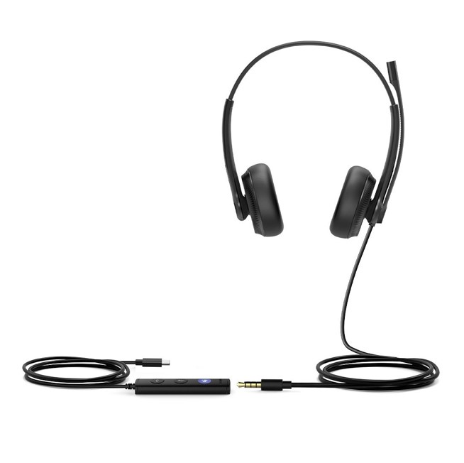 [6938818308077] 6938818308077 Yealink UH34 SE Dual USB-C USB Wired Headset, Teams Certified, Noise Cancelling Headset,USB-C and 3.5mm Jac,ControllerTeams Button, Ultra-Lightweight
