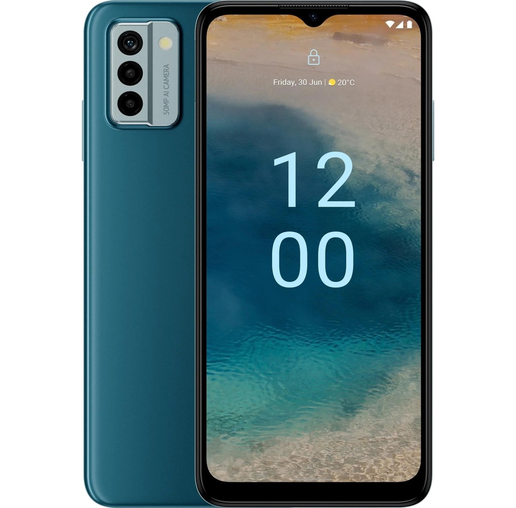 [6438409083623] Nokia G22 4G 128GB - Lagoon Blue (101S0609H077)*AU STOCK*, 6.52", 4GB+2GB(Virtual RAM)/128GB, 50MP/8MP, Dual SIM, 5050mAh, 2 Years Warranty