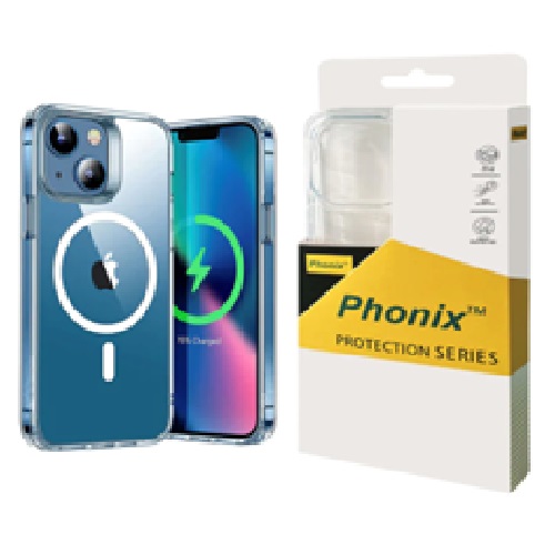 [6976552040242] 6976552040242 Phonix Apple iPhone 15 (6.1") Clear Rock Shockproof Case With MagSafe - Ultra-thin, lightweight, Non-slip, Shockproof, strong and durable materials