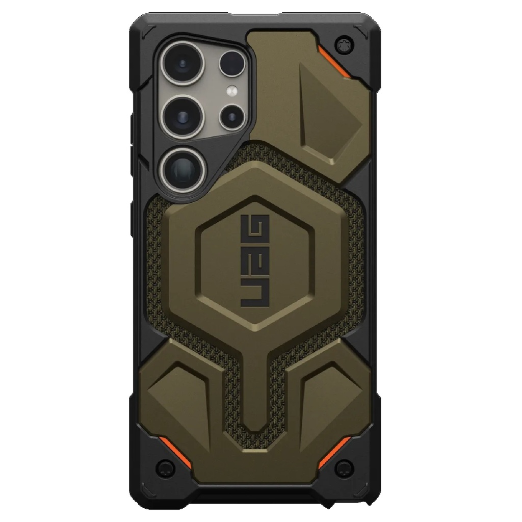 [840283912368] 840283912368 UAG Monarch Pro Magnetic Kevlar Samsung Galaxy S24 Ultra 5G (6.8") Rugged Case - Elemental Green (21441611397B), 10 Years Warranty