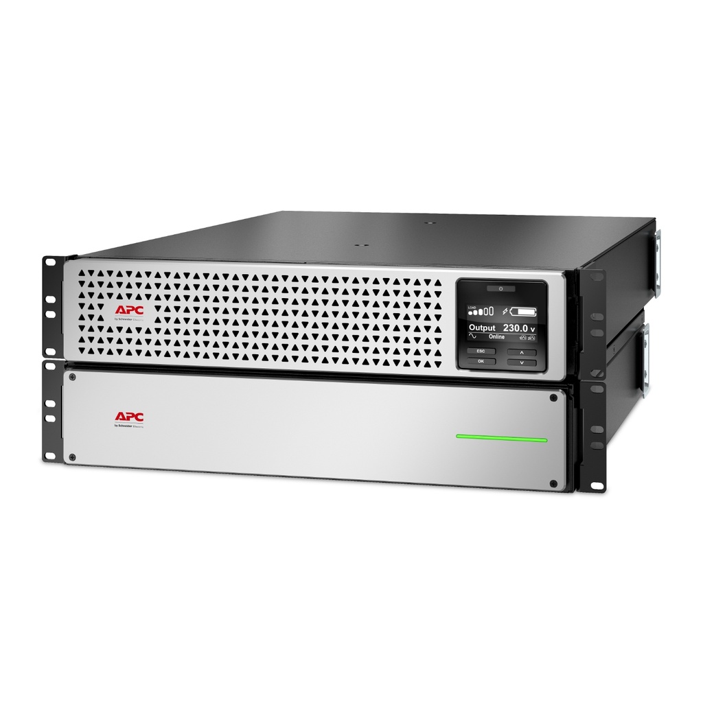 [UPA-SRTL3000RM4UXLIN] APC Easy UPS 3000VA/2700W Online UPS, 4U Rackmount, 230V/16A Input, 6x IEC C13 Outlets, Lithium-Ion Battery, W/ Extended Battery Pack, W/ Rail Kit