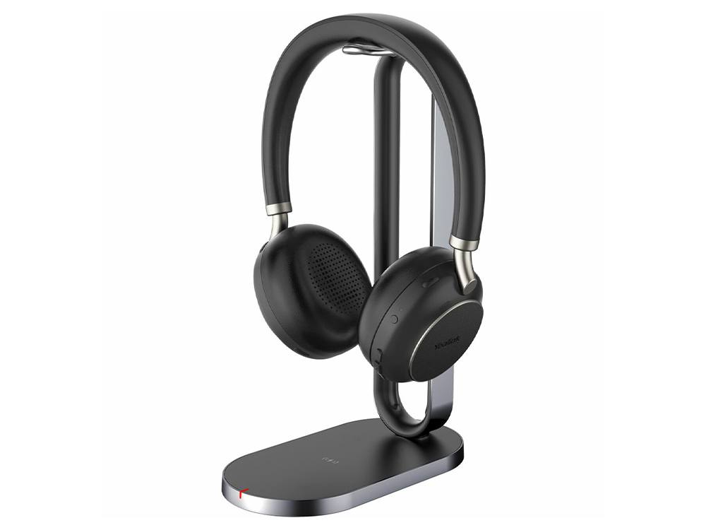 [6938818310308] Yealink TEAMS-BH76-CH-BL-C Teams Certified Bluetooth Wireless Stereo Headset, Black, ANC, USB-C, Includes Charging Stand, Rectractable Microphone