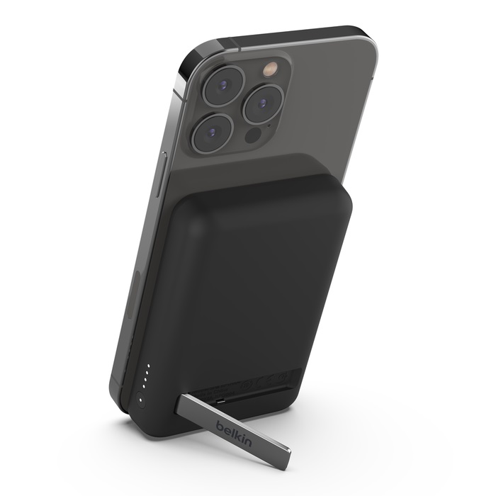 [745883841417] 745883841417 Belkin BoostCharge Magnetic Wireless Power Bank 5K + Stand - Black (BPD004btBK), Compact  Light Weight, Type-C Cable (1M) included, $2,500 CEW, 2YR