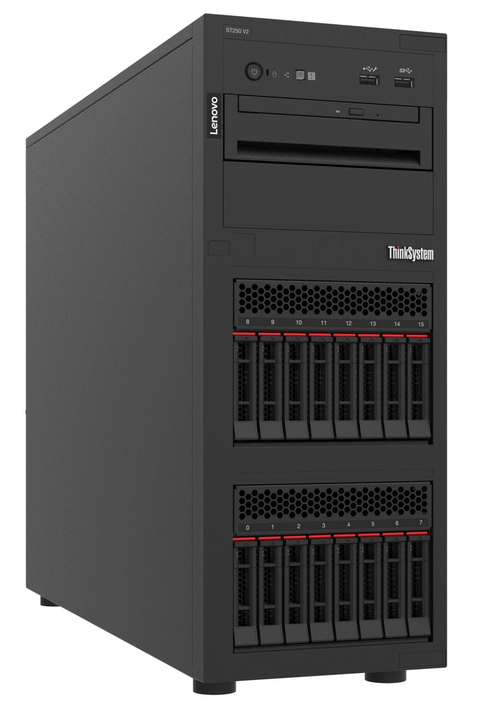 [7D8FA028AU] 7D8FA028AU LENOVO ThinkSystem ST250 V2, 1xIntel Xeon E-2324G 4C 3.1GHz 65W, LFF, 1x16GB 2Rx8, SW RD, 1x550W, XCC Advanced