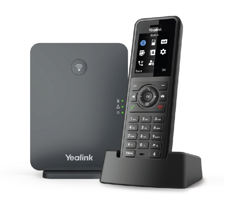 [6938818310278] 6938818310278 Yealink W77P High-Performance IP DECT Solution including W57R Rugged Handset And W70B Base Station, Up To 20 Simultaneous Calls, Noise Cancellation
