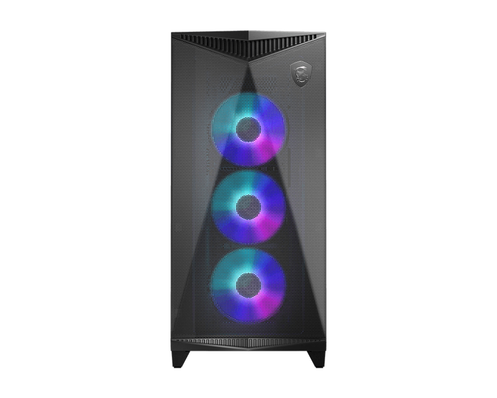 [4711377093194] 4711377093194 MSI MPG GUNGNIR 300R AIRFLOW BLACK Mid-Tower Case, Supports ATX / M-ATX / Mini ITX, 2x USB 3.2, 1x USB-C, 1x HD Audio, 1x Mic, ATX Power Supply (NEW)