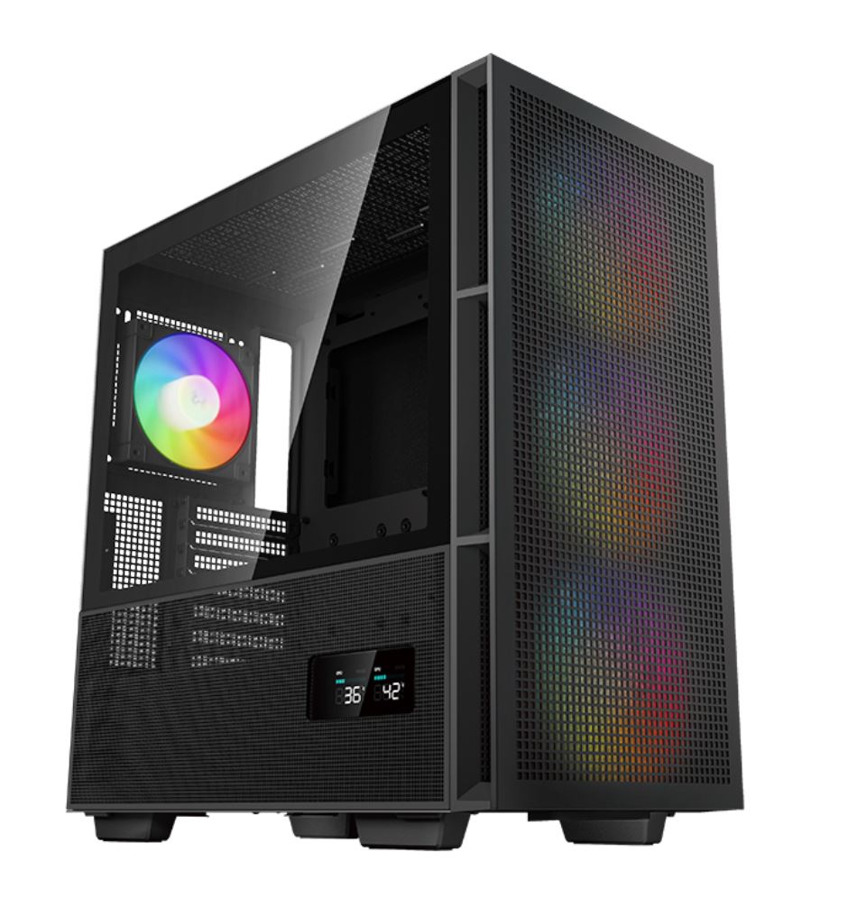 [6933412774860] 6933412774860 DeepCool CH560 DIGITAL High Airflow Mid-Tower ATX Case, Digital Status Display, Magnetic Hybrid Mesh,Tempered Glass, 3 Pre-Installed 140mm ARGB Fans