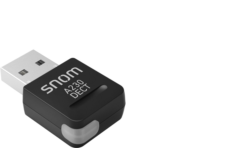[4260059582469] 4260059582469 SNOM-A230 USB DECT Dongle, Suitable For All Snom D7XX- and D3XX- series Desk Phones With USB Port, No configuration necessary