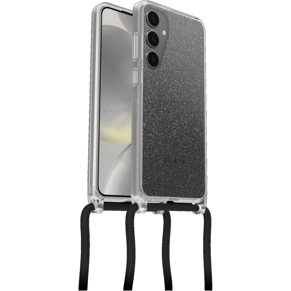 [840304753109] OtterBox React Necklace Samsung Galaxy S24+ 5G (6.7") Case Stardust (Clear Glitter) - (77-94742), DROP+ Military Standard, 7 Years Warranty