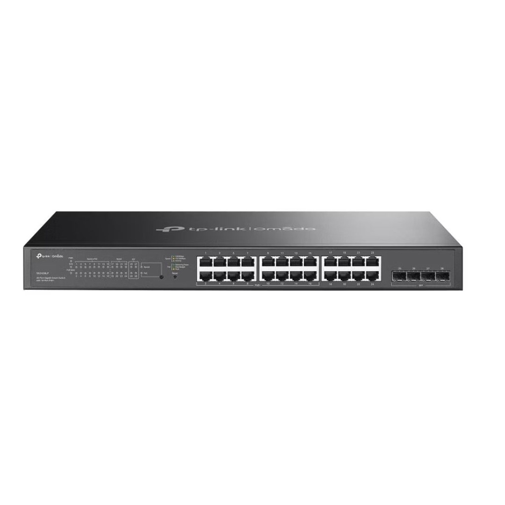 [8885020620832] TP-Link SG2428LP Omada 28-Port Gigabit Smart Switch with 16-Port PoE+, 16× Gigabit 802.3af/at PoE+ ports, 8× Gigabit non-PoE RJ45 ports and 4× Gigabit