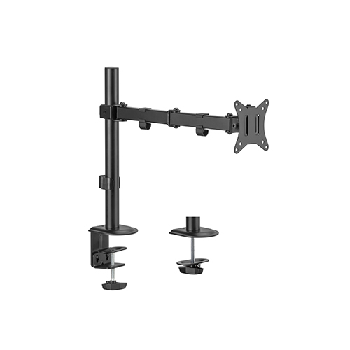[6956745174565] 6956745174565 Brateck Single-Monitor Stell Articulating Monitor Mount Fit Most 17"-32" Monitor Up to 9KG VESA 75x75,100x100(Black) (LS)