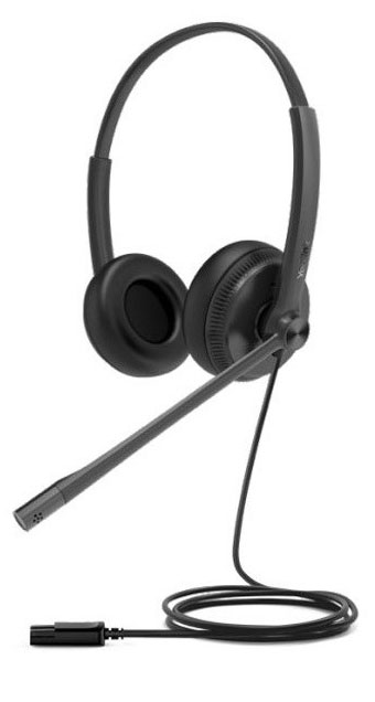 [6938818308640] 6938818308640 Yealink YHD342 Wideband QD Dual Headset with Soft Leather Ear Cushion, All Day Wearing Comfort, High-Quality Audio, USB Wired Hadset