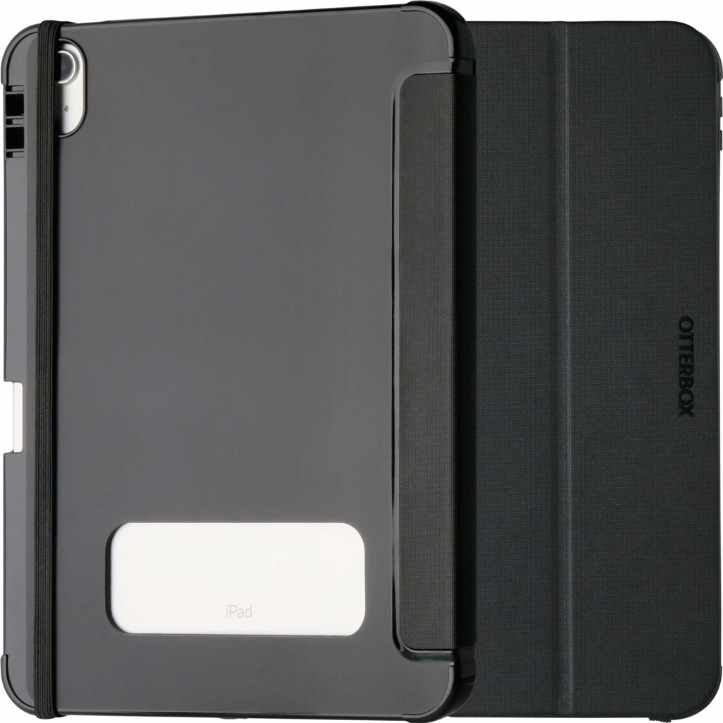 [840304725403] 840304725403 OtterBox React Folio Apple iPad (10.9") (10th Gen) Case Black - ProPack - (77-92191), DROP+ Military Standard, Pencil Holder, 7 Years Warranty
