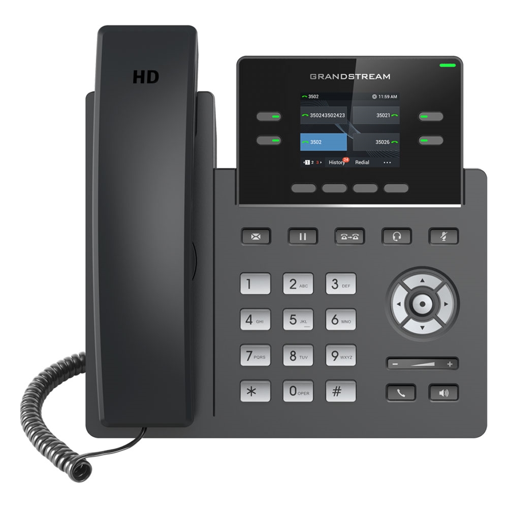 [6947273704126] 6947273704126 *LS* Grandstream GRP2612G Carrier Grade 4 Lines, 4 SIP Accounts, 5-way audio conference,  2.4 inch Color LCD (320x240), HD Audio *LAST STOCK*