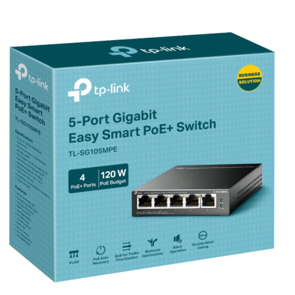 [4895252500264] TP-Link TL-SG105MPE 5-Port Gigabit Easy Smart Switch with 4-Port PoE+