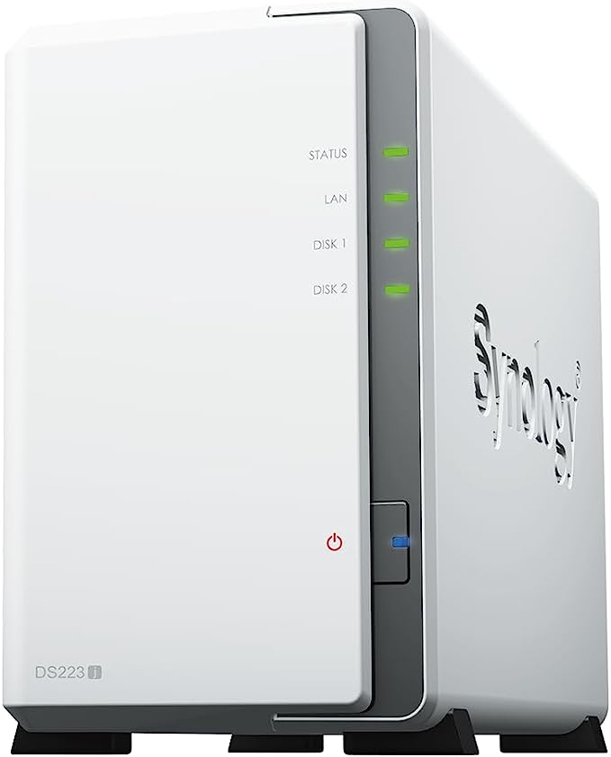 [4711174724765] Synology DiskStation DS223J 2-Bay 3.5" SATA HDD/ 2.5" SATA SSD/  4-core 1.7 GHz  / 1 GB DDR4 non-ECC / 2-year hardware warranty