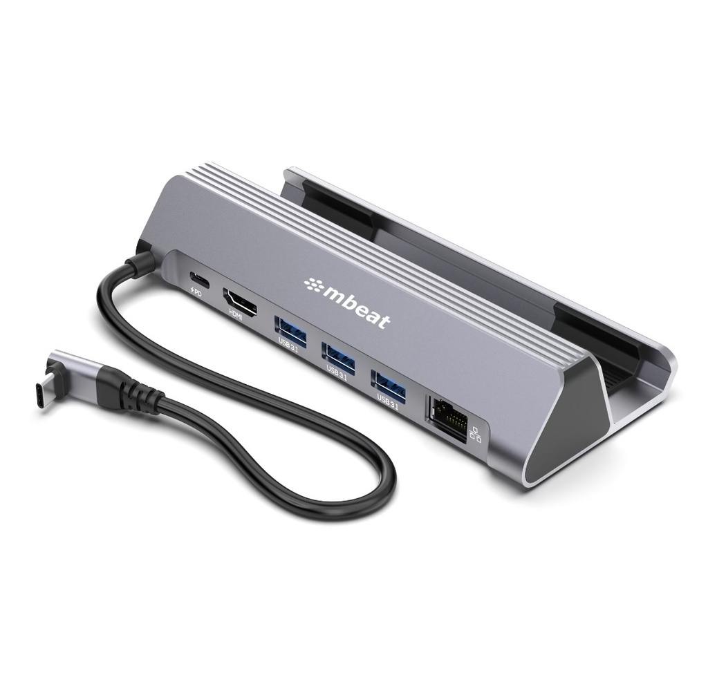 [9346396003531] mbeat USB-C Gaming Dock for Steam Deck  ROG Ally 100W PD pass-through 4K@60Hz (3840 × 2160) Gigabit Ethernet up to 10/100/1000Mbps  5Gbps data