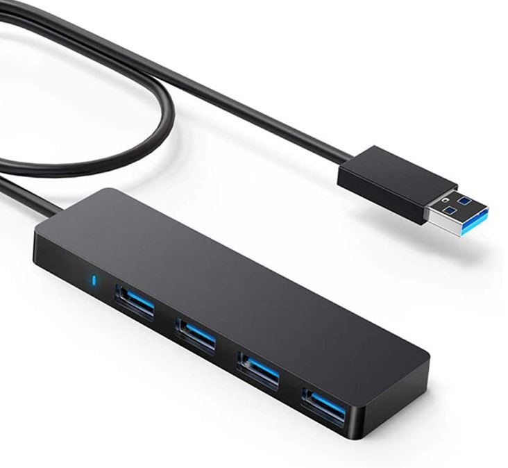 [9320652021248] 9320652021248 Astrotek 4 Port High speed USB3.0 HUB U-Disk USB-A Keyboard Mouse Gamepad NO Power Adaptor
