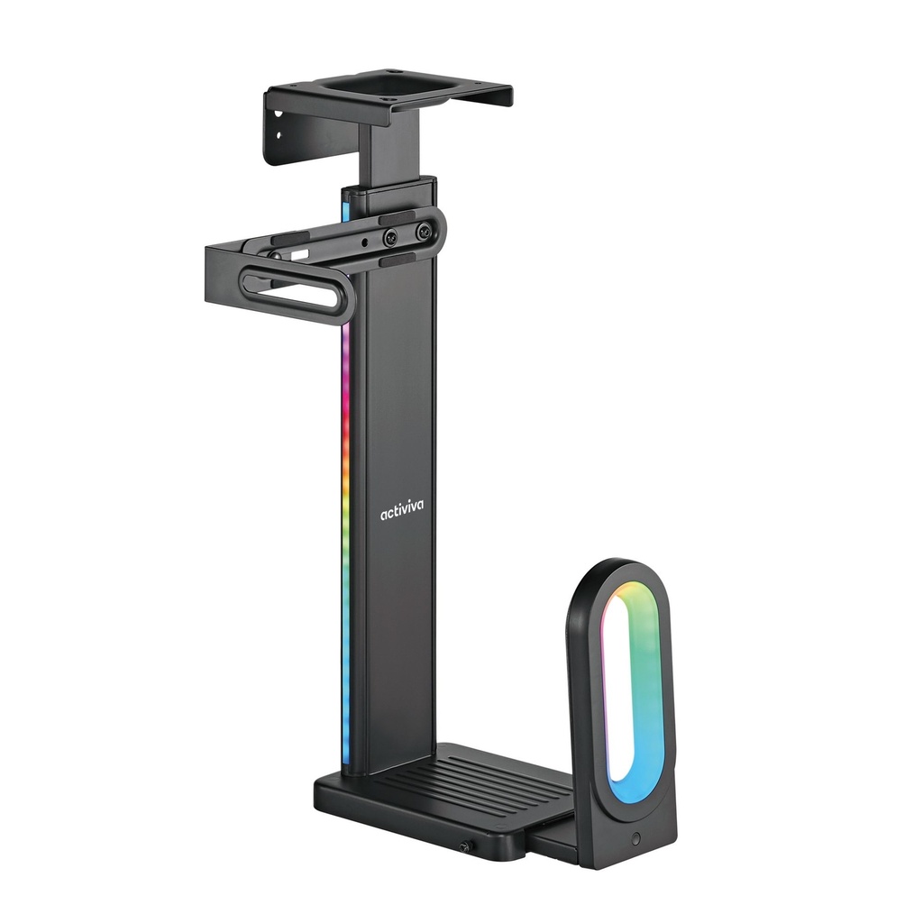 [9346396003791] 9346396003791 mbeat® activiva RGB Ultra-Wide Adjustable Wall  Under-Desk Gaming PC Mount Heavy-Duty Weight Capacity 20kg