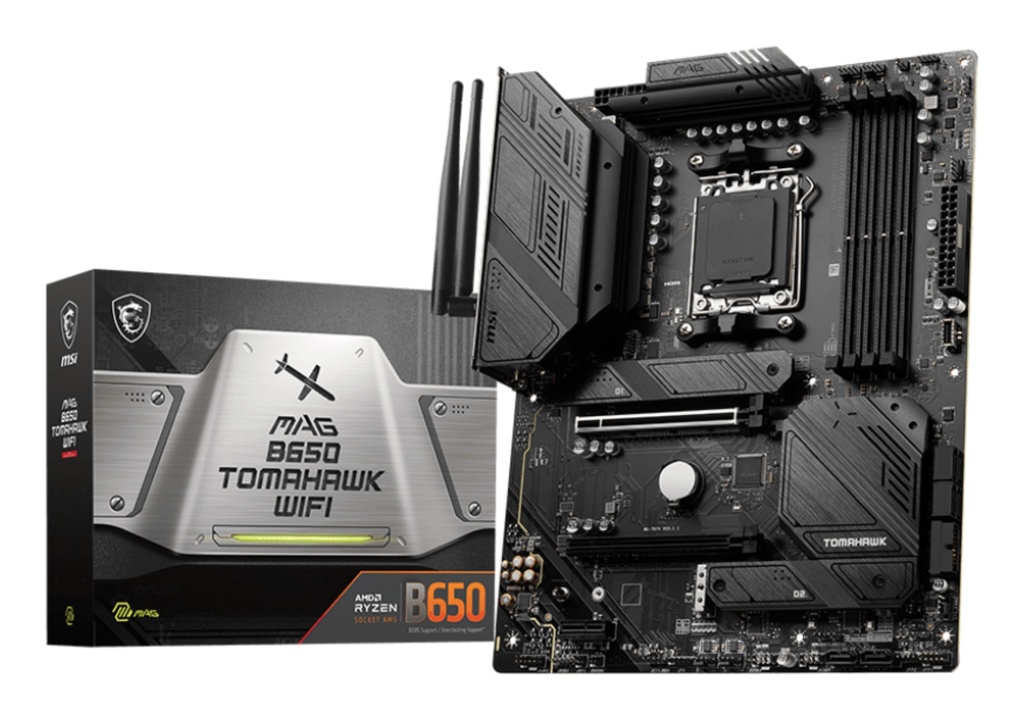 [4711377010153] 4711377010153 MSI MAG B650 TOMAHAWK WIFI AMD AM5 ATX Motherboard, 4x DDR5 ~64GB, 1x PCI-E x16, 3x M.2, 6x SATA, 2x USB2.0, 8x USB 3.2, 1x USB-C