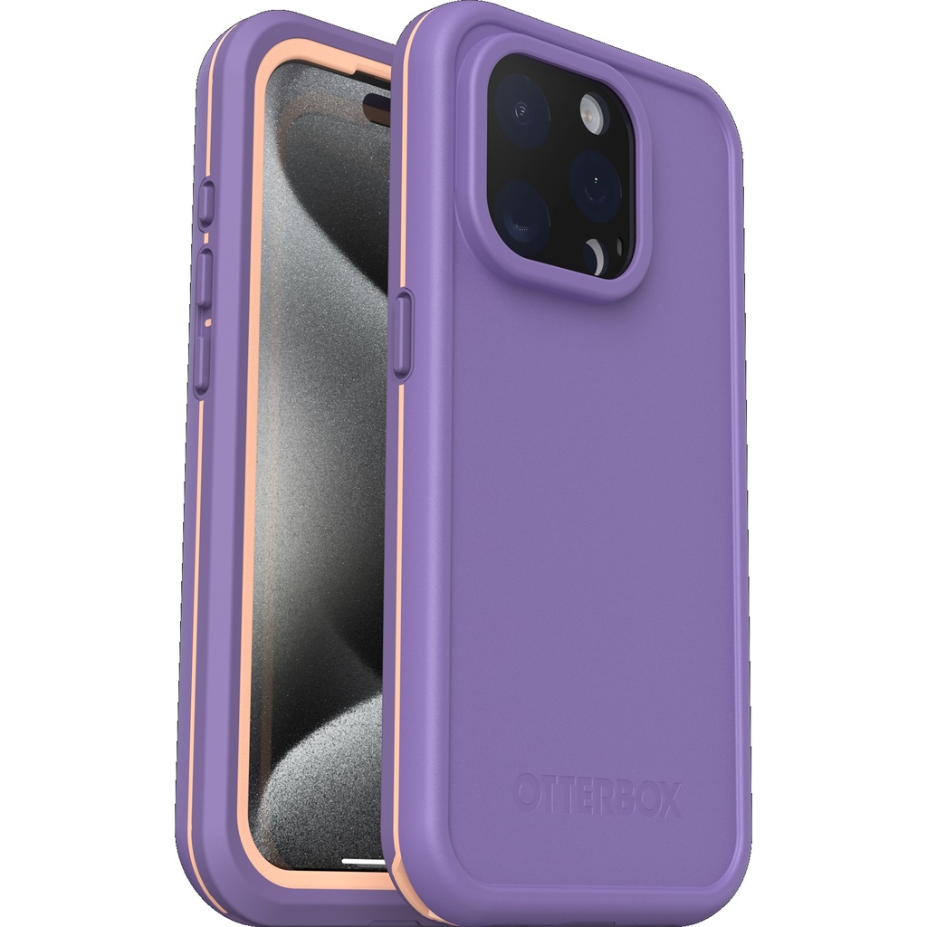 [840304737703] 840304737703 OtterBox Fre MagSafe Apple iPhone 15 Pro (6.1") Case Rule of Plum (Purple) - (77-93407), DROP+ 5X Military Standard,2M WaterProof,7 Years Warranty