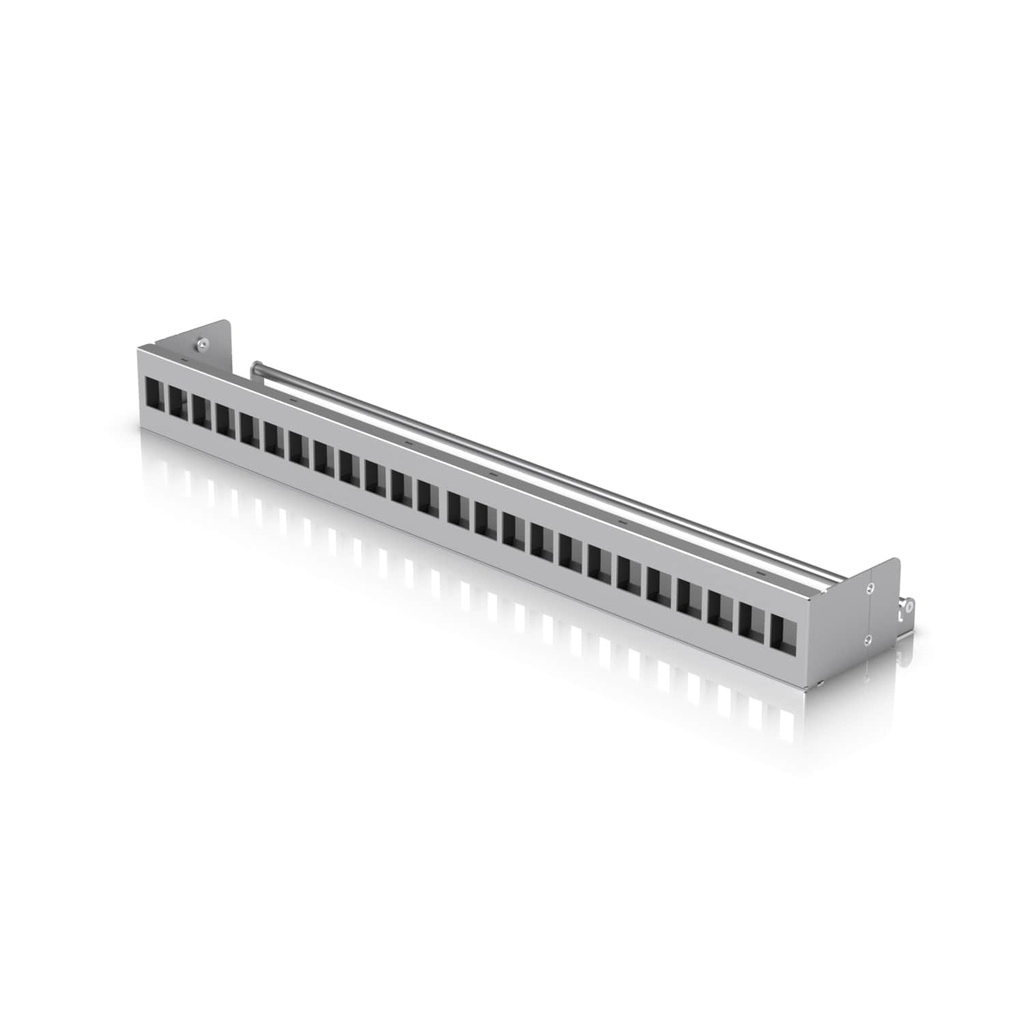 [810010079060] 810010079060 Ubiquiti 24-Port Blank Keystone Patch Panel, Silver, 1U 24-port, Ideal for Keystone Module Installation, 2Yr Warr