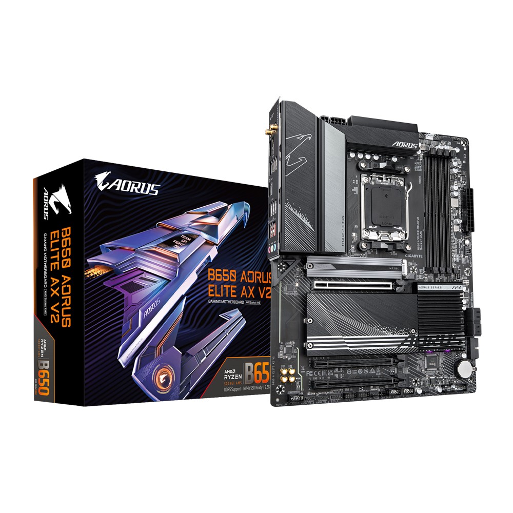 [4719331859381] Gigabyte B650 AORUS ELITE AX 1.0 AMD AM5 ATX Motherboard 4x DDR5~128GB,3x PCIe x16, 3x M.2, 4x SATA 6, 7x USB 3.2, 1x USB-C, 4x USB 2.0