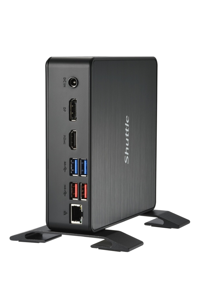 [887993005904] 887993005904 Shuttle NC40U Slim Mini PC, 1L Barebone - Celeron 7305, HDMI, DP, VGA, RJ45, LAN, 2xDDR4, 2.5" HDD/SSD, VESA mount