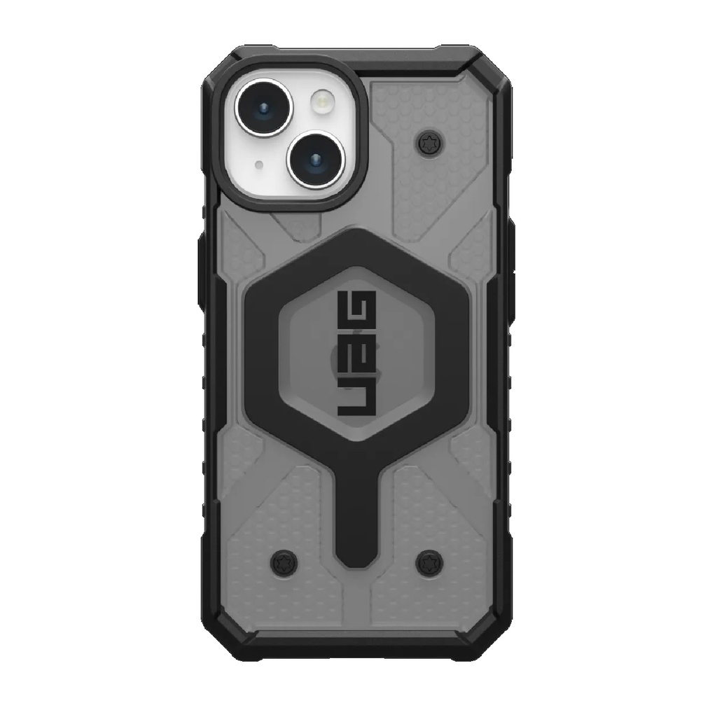 [840283910494] 840283910494 UAG Pathfinder MagSafe Apple iPhone 15 (6.1") Rugged Case - Ash (114358113131), 18ft. Drop Protection (5.4M), Tactical Grip, 10 Years Warranty