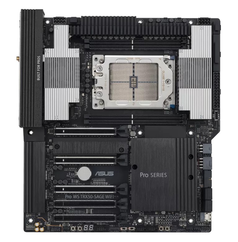 [4711387337752] 4711387337752 ASUS AMD PRO WS TRX50-SAGE WIFI CEB Workstation Motherboard, PCIe 5.0 x16, PCIe 5.0 M.2, 10Gb and 2.5Gb LAN, Multi-GPU support WIFI7