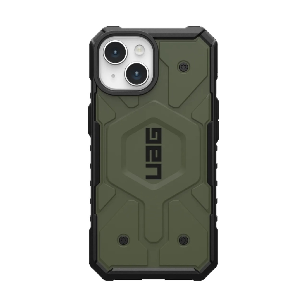 [840283909696] 840283909696 UAG Pathfinder MagSafe Apple iPhone 15 (6.1") Rugged Case - Olive Drab (114291117272), 18ft. Drop Protection (5.4M), Tactical Grip, 10 Years Warranty