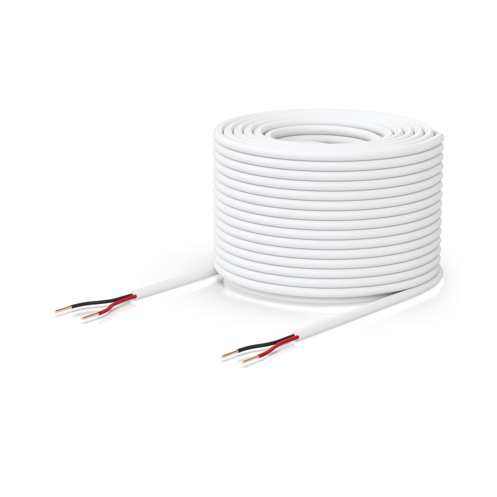 [810084691632] 810084691632 Ubiquiti Door Lock Relay Cable, 500-foot (152.4 m) Spool of One Pair, Low-voltage Cable, Solid bare coppe , 36V DC, White, 2Yr Warr