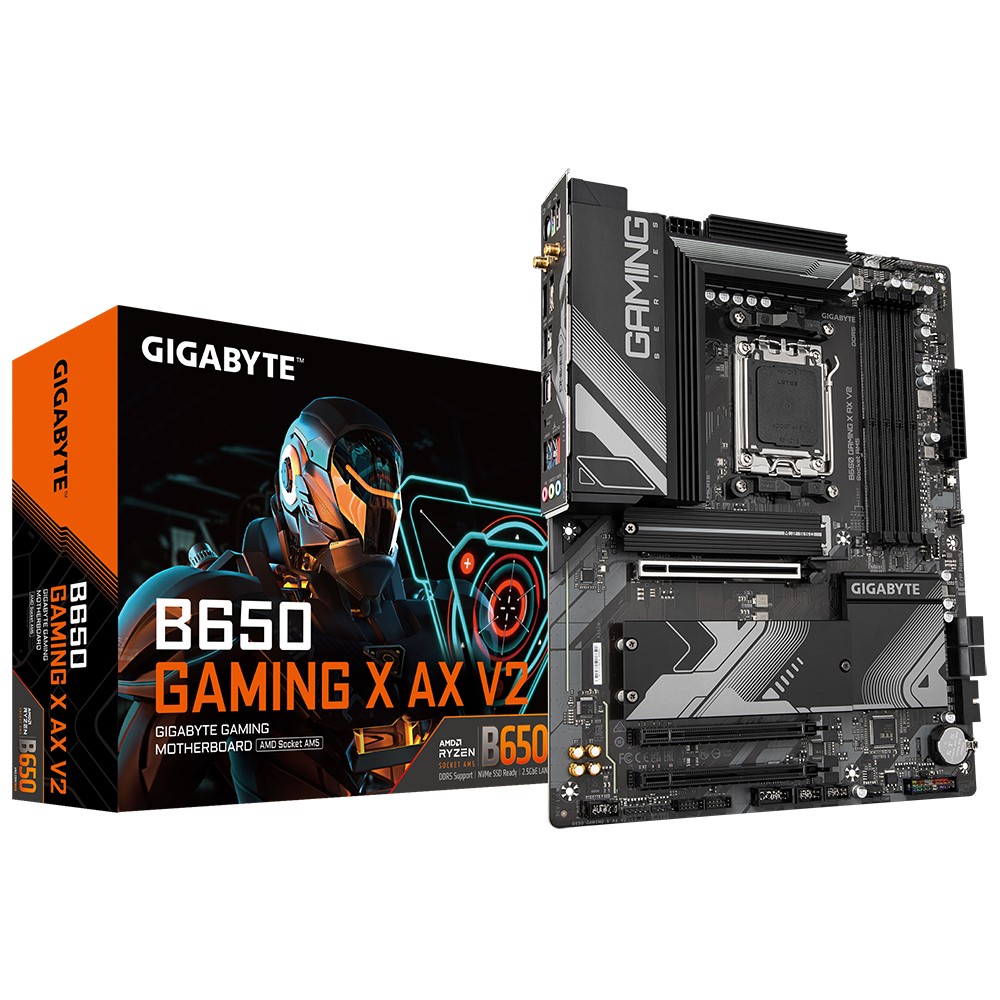 [4719331860073] Gigabyte B650 GAMING X AX V2 AMD AM5 ATX Motherboard 4x DDR5~128GB,2x PCIe x16, 3x M.2, 4x SATA 6, 4x USB 3.2, 1x USB-C, 3x USB 2.0