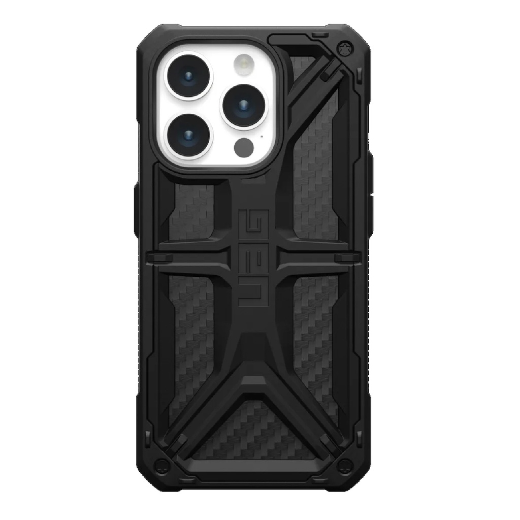 [840283909375] UAG Monarch Apple iPhone 15 Pro (6.1") Rugged Case - Carbon Fiber (114278114242), 20ft. Drop Protection (6M), 5 Layers Protection, 10 Years Warranty