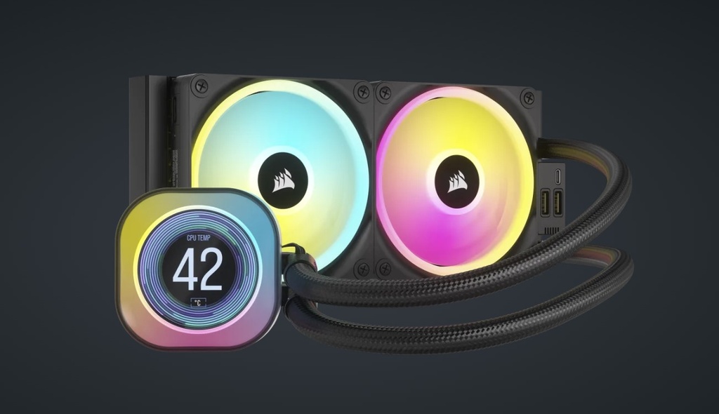 [840006665885] Corsair iCUE LINK H100i LCD AIO, 240mm Radiator, Liquid CPU Cooler 2024