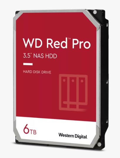 [WD6005FFBX-68CASN0] Western Digital WD Red Pro 6TB 3.5" NAS HDD SATA3 7200RPM 256MB Cache 24x7 300TBW ~24-bays NASware 3.0 CMR Tech