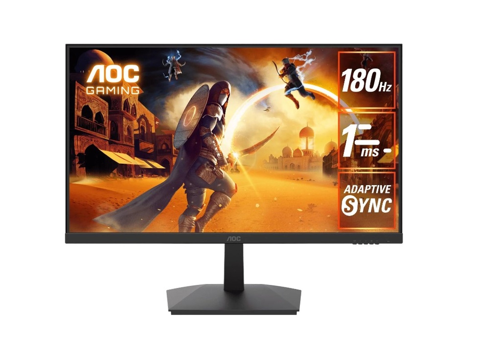 [6973985231681] AOC 27" 180hz 1ms VA, FHD 1080 Adaptive Sync, 300 cd/m2, HDMI 2.0, DP 1.4, Line in  Earphone x 1,  VESA 100mm, Flicker FREE Low Blue, Monitor (LS)