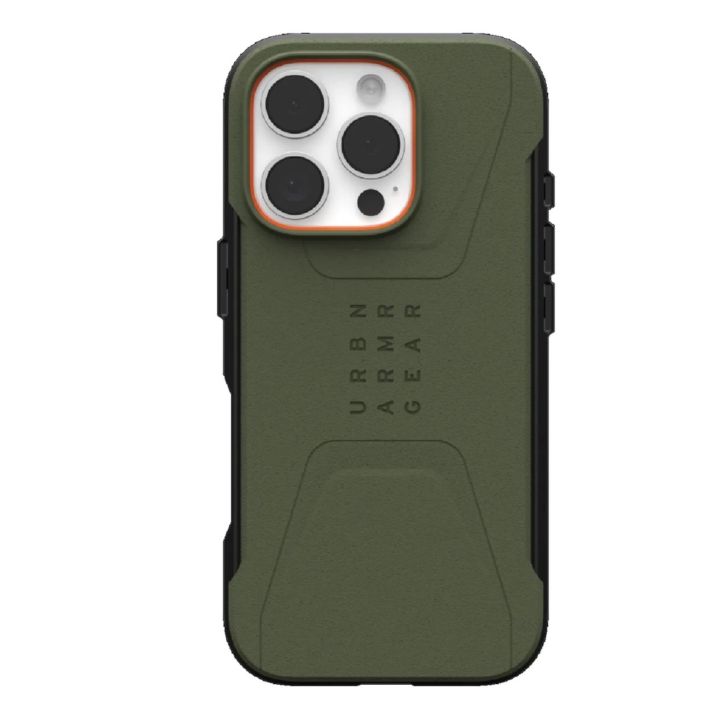 [840283914126] UAG Civilian MagSafe Apple iPhone 16 Pro (6.3") Rugged Case - Olive Drab (114444117272), 20ft. Drop Protection (6M),Tactical Grip, 10 Years Warranty