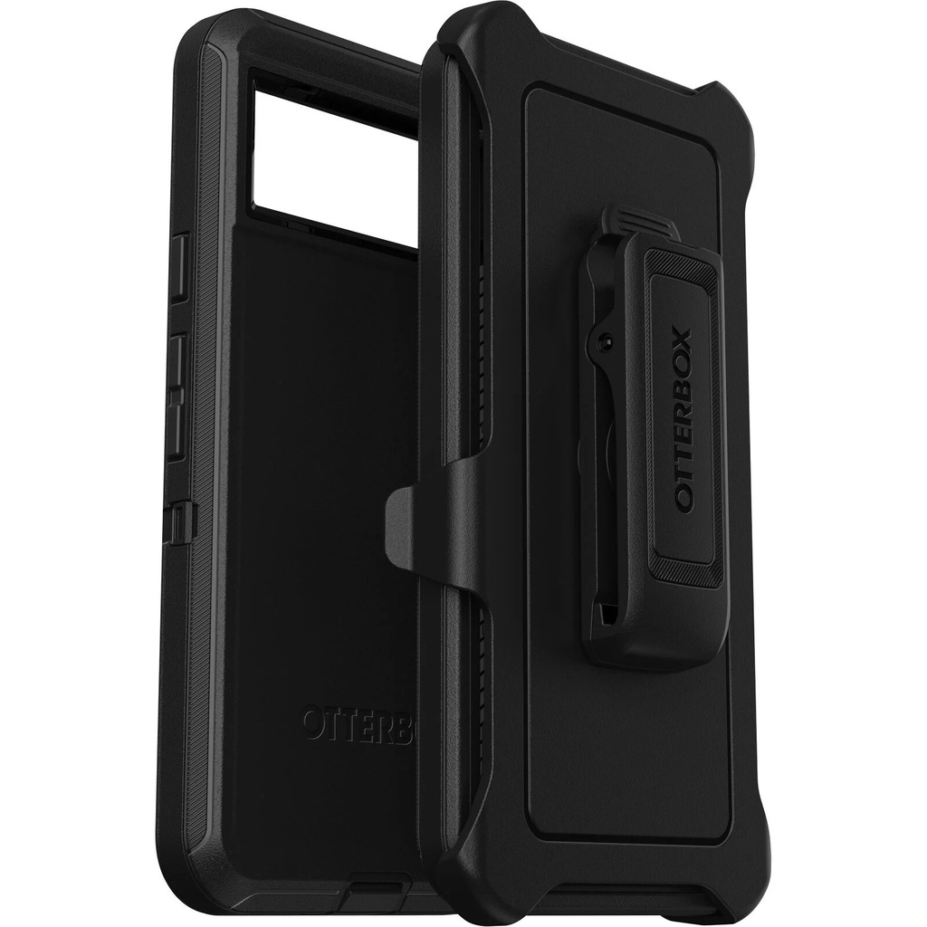 [840304746576] OtterBox Defender Google Pixel 8 (6.2") Case Black - (77-94192), DROP+ 5X Military Standard, Included Holster, Raised Edges, Rugged, 7 Years Warranty