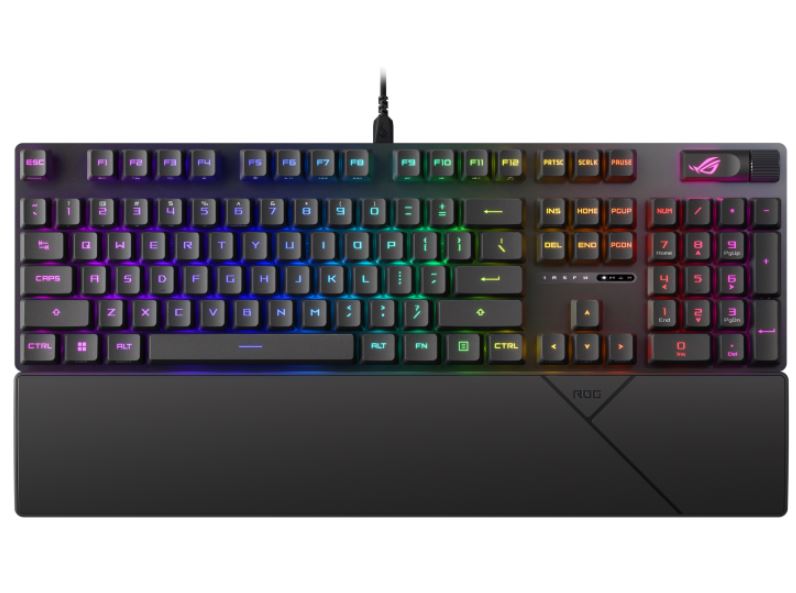 [4711081994091] 4711081994091 ASUS ROG STRIX SCOPE II RX Blue Switch Optical Gaming Keyboard,IP57 Waterproof Protection, Streaming Hotkeys, Multi-function Controls