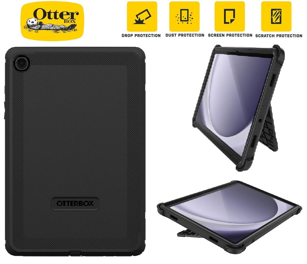 [840304755929] OtterBox Defender Samsung Galaxy Tab A9+ (11") Case -Black(77-95006),DROP+ 2X Military Standard,Multi-Layer,Built-in-Screen Protector,7 Years Warranty