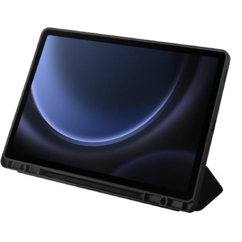 [840304760466] OtterBox React Folio Samsung Galaxy Tab S9 FE+ (12.4") Case Black- (77-95367),DROP+ Military Standard,Pencil Holder,Raised Edges, 7 Years Warranty