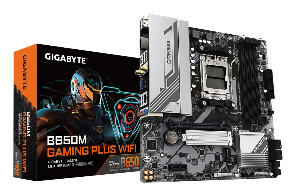 [4719331862213] 4719331862213 Gigabyte B650M GAMING PLUS WIFI, AMD AM5, 4 x DDR5up to 256 G, 1 x HDMI, 1 x PCI Express x16, 2 x M.2, 4 x SATA, 4 x USB 3.2