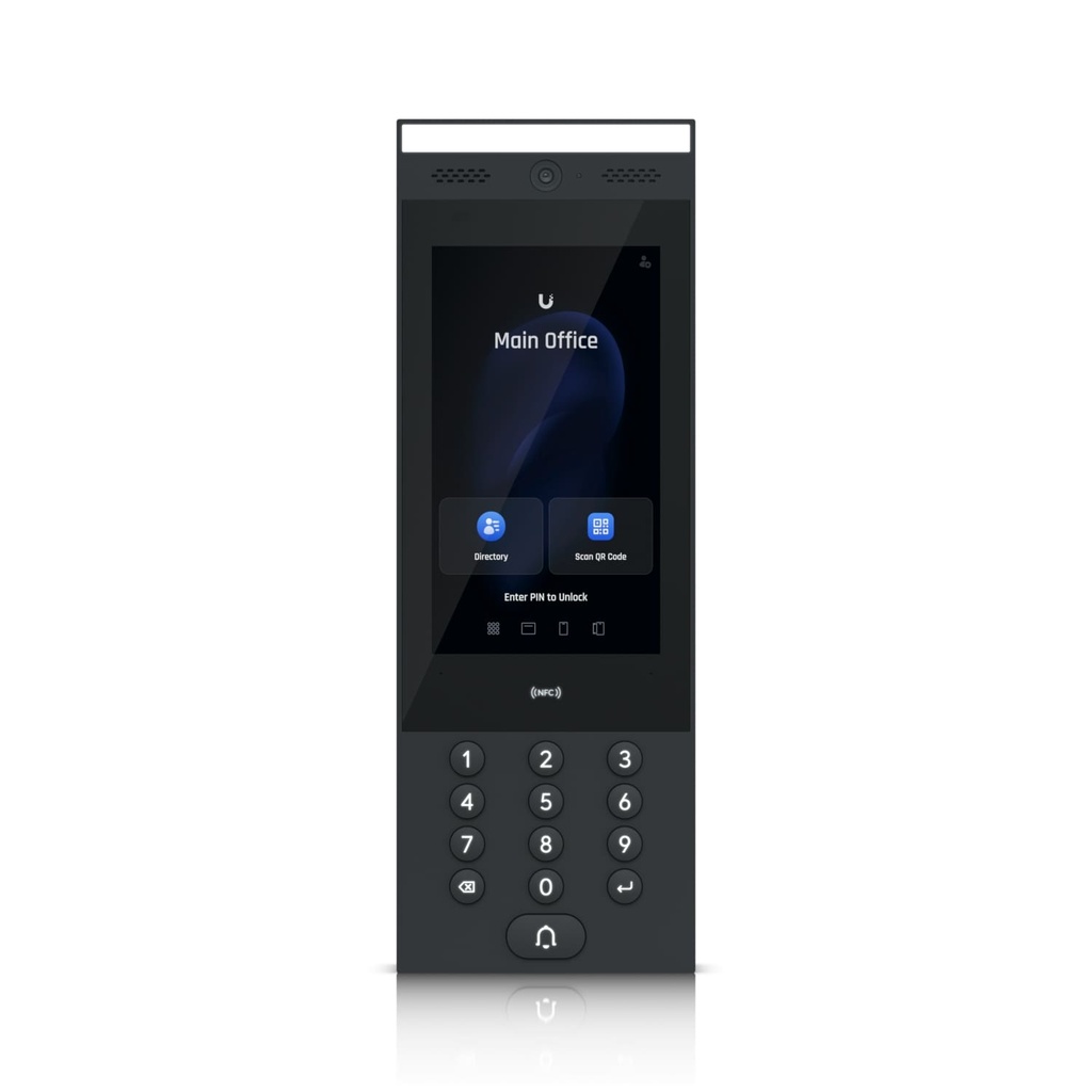 [810084693841] 810084693841 Ubiquiti Intercom,In/Outdoor Intercom Terminal, Manage Residential Commercial Building Entry Request, IP65, Bluetooth 4.2/ NFC Connect, 2Yr Warr